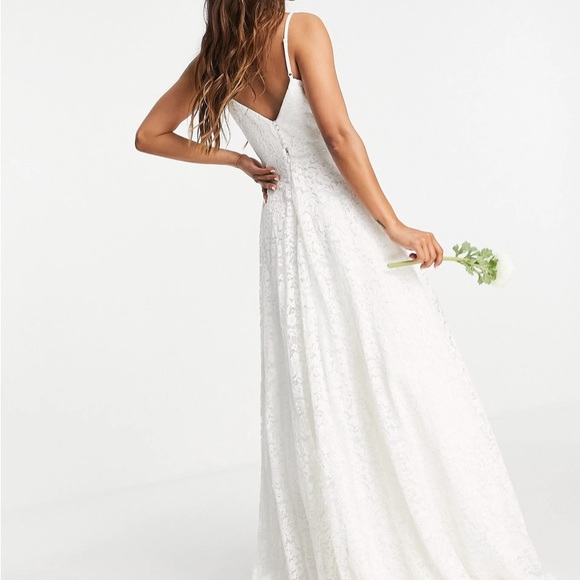 ASOS Ariana Lace Cami Wedding Dress with Full Skirt - Picture 3 of 8